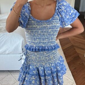 Loveshackfancy Blue Floral Set